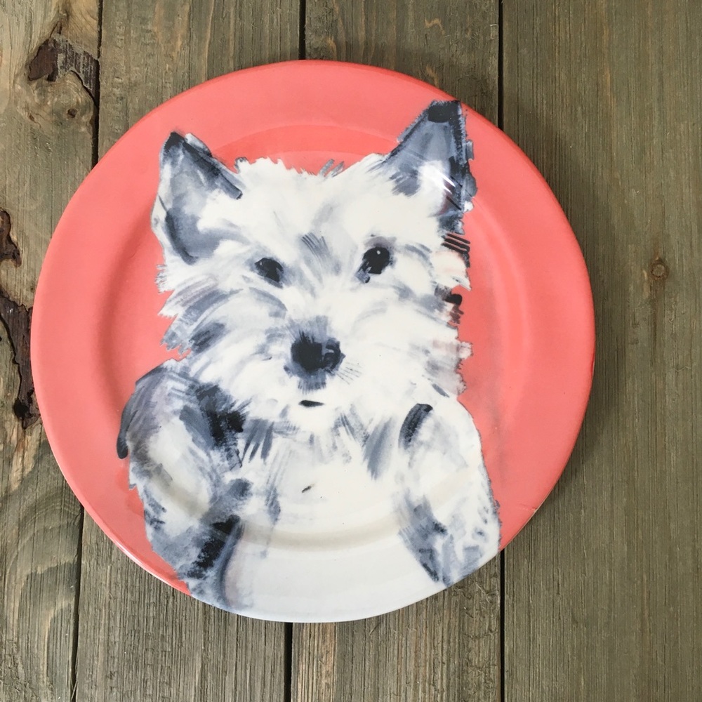 Sally Muir Anthropologie Westin Terrier Dog Plate